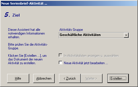 Serienbrief Ziel ...