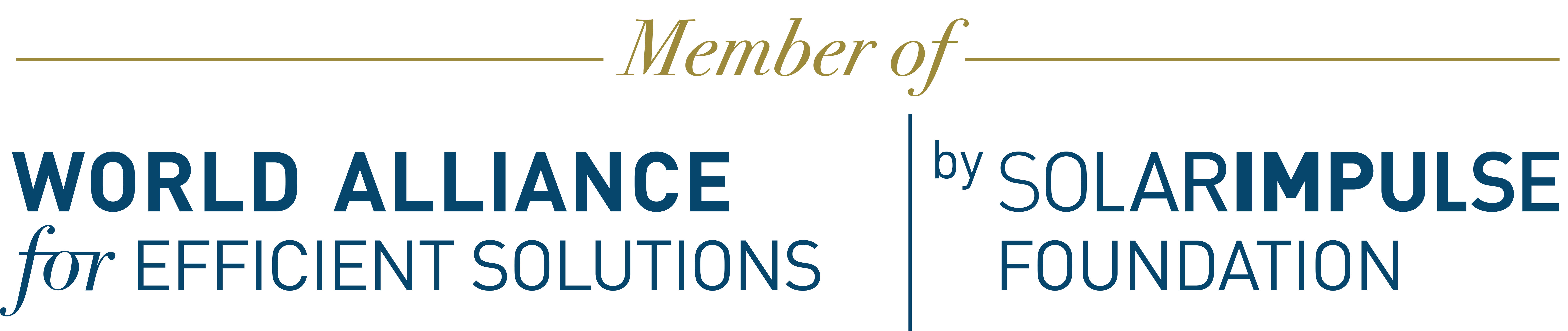 Member of World Alliance for Efficient Solutions by Solar Impulse Foundation